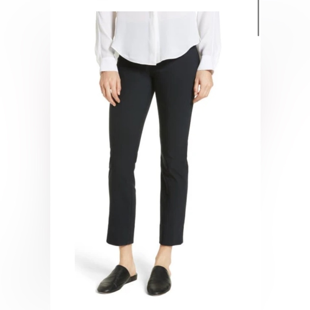 Vince black cropped M stretch women’s back seam ankle elastic waistband leggings